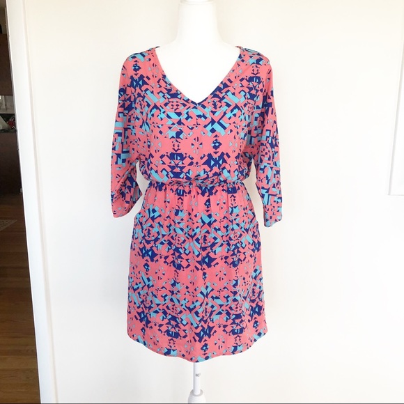 Dresses & Skirts - Coral Blue Easter Long Sleeve Cocktail Mini Dress